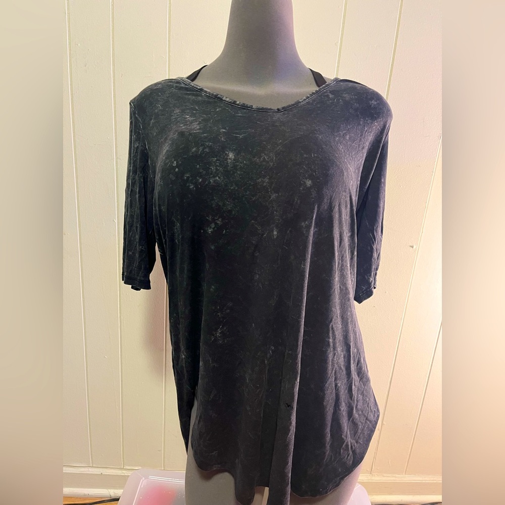TORRID SuperSoft Knits | Gray Long Sleeve Slight V-Neck Top | Size 2